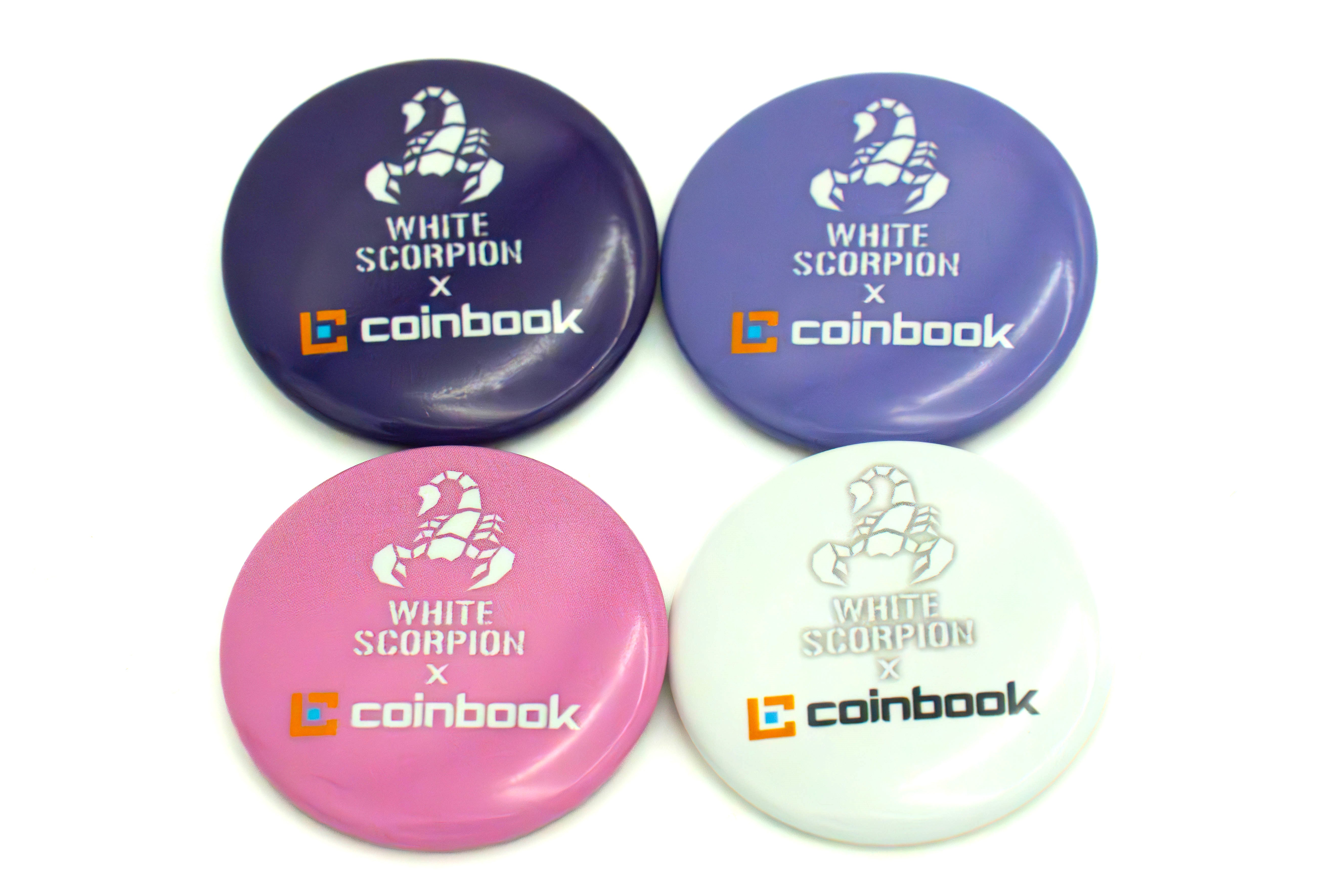 WHITE SCORPION x coinbook　メンカラ缶バッジ　セットC